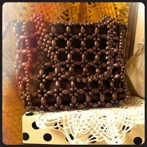 Wood Beaded handbag